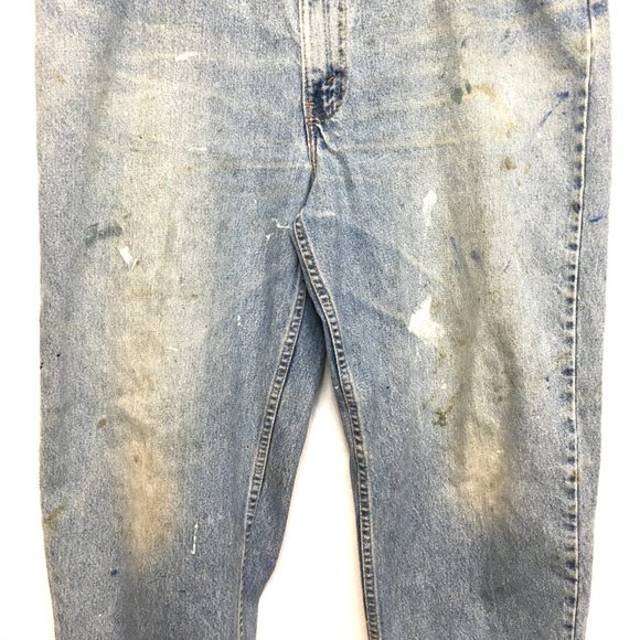 Levi's 560 Orange TabThrashed Distressed Work Jeans W40 VTG 90’s - Picture 3 of 15